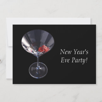 Invitation Dice Glass Fête Heure Nouvel An Réveillon Invitati