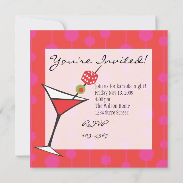 Invitation Dice Martini (Devant)