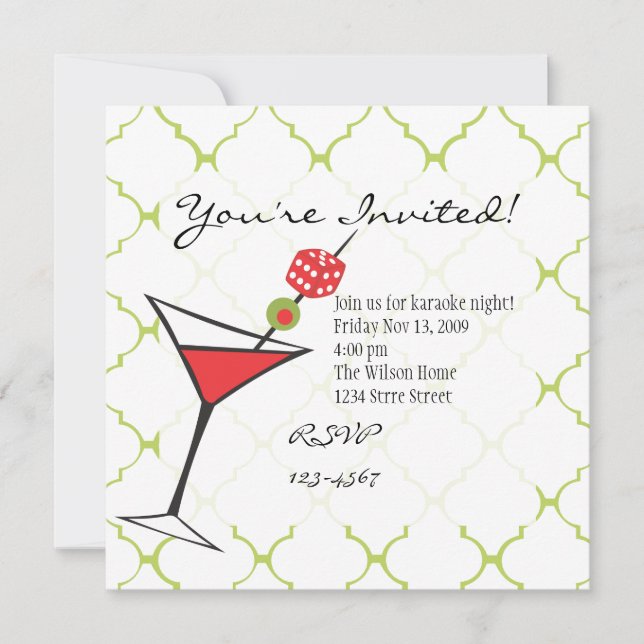 Invitation Dice Martini (Devant)