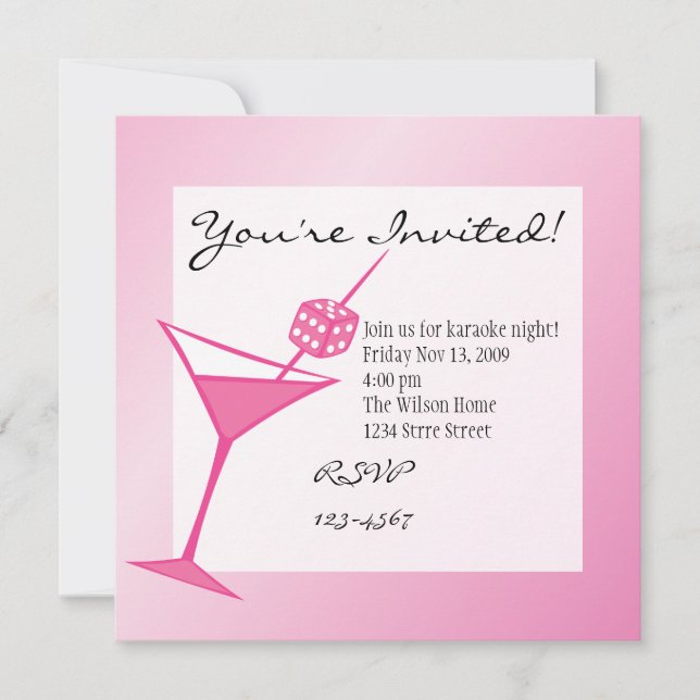 Invitation Dice Martini (Devant)