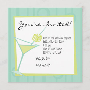 Invitation Dice Martini
