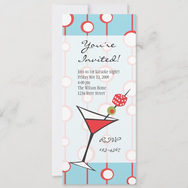 Invitation Dice Martini (Devant)