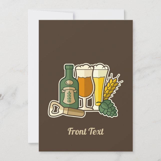 Invitation d'icônes de bière (Devant)