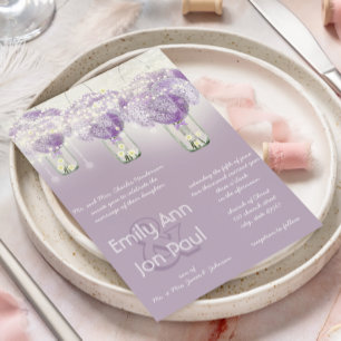 Invitation Die Cut Rayon Purple Mason Jar Mariage