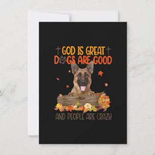 Invitation Dieu est Grand Chien Sont Bon Berger Allemand Tomb