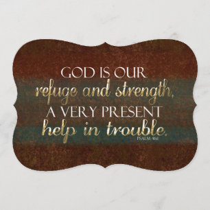 Invitation Dieu est notre brun/or chrétiens de vers de bible