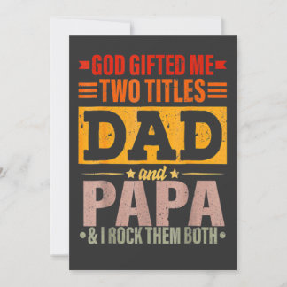 Invitation Dieu m'a donné deux titres Papa et Papa  Fête des 