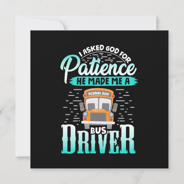 Invitation Dieu m'a fait conducteur de bus (Devant)