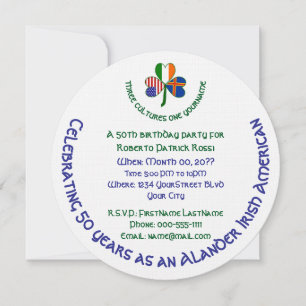 Invitation Diffamation Irlande États-Unis Shamrock Anniversai