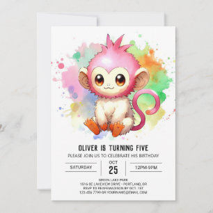 Invitation Digital Chic Singe Anniversaire