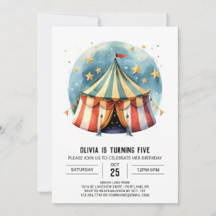 Invitation Digital Happy Celebration Circus Anniversaire