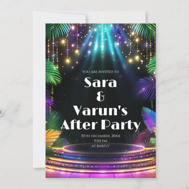 Invitation Digital Indian Cocktail Party Inde (Devant)