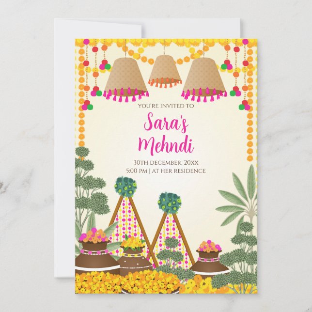 Invitation Digitale Henna & Invitation Digitale Ha (Devant)