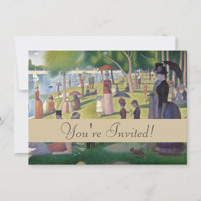 Invitation Dimanche sur La Grande Jatte Seurat Peinture (Devant)