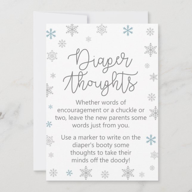 Invitation Dimensions des panneaux de Baby shower d'hiver 5x7 (Devant)