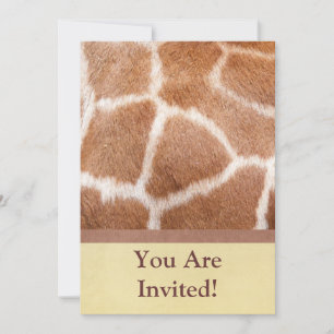 Invitation d'impression de girafe