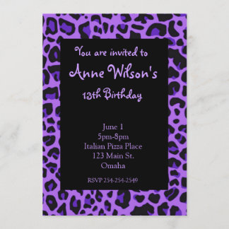 Invitation d'Imprimantes Jaguar violet