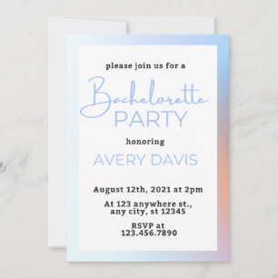Invitation DINA Holographic Space Cowgirl Bachelorette Party
