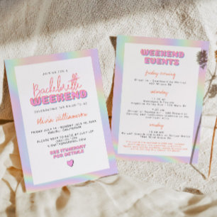 Invitation DINA Holographique Space Cowgirl Bachelorette