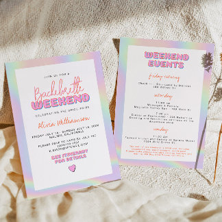 Invitation DINA Holographique Space Cowgirl Bachelorette