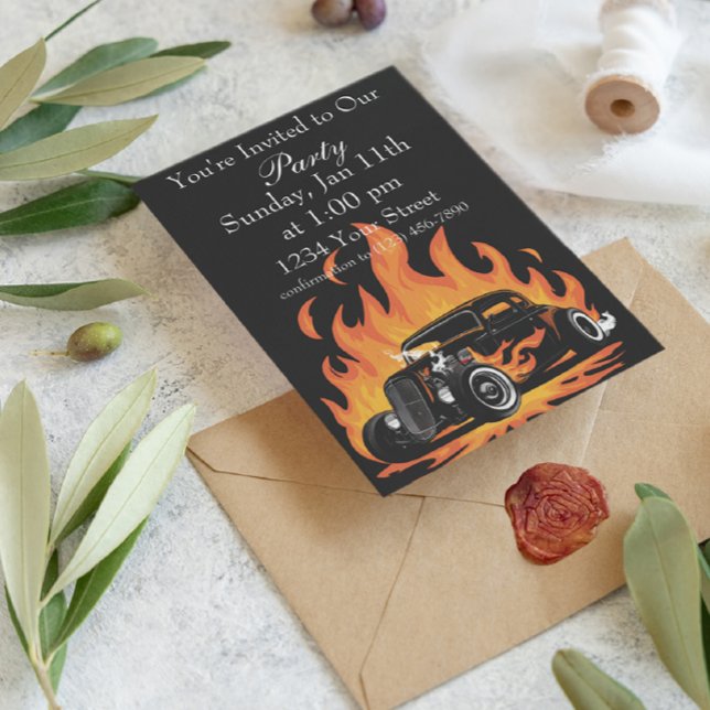 Invitation d'incendie de Hot Rod (Créateur téléchargé)