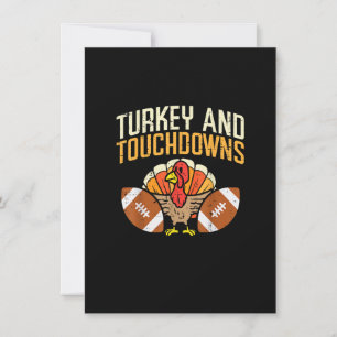 Invitation Dinde Et Touchdowns Football Américain Thanksgivi