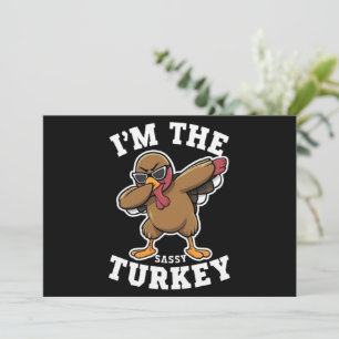 Invitation Dinde impertinente assortie à la fête de Thanksgiv