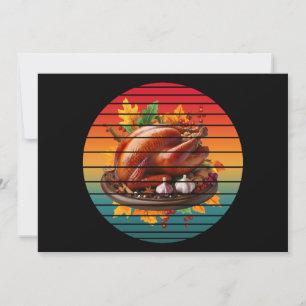 Invitation Dinde jour de thanksgiving heureux automne saison 