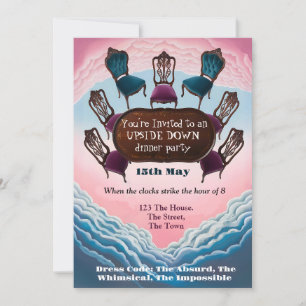 Invitation dîner à l'envers, surréalisme moderne