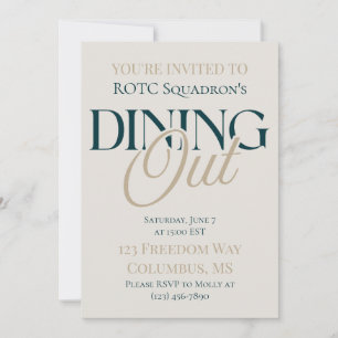 Invitation Dîner à l'extérieur - Militaire moderne de Serif