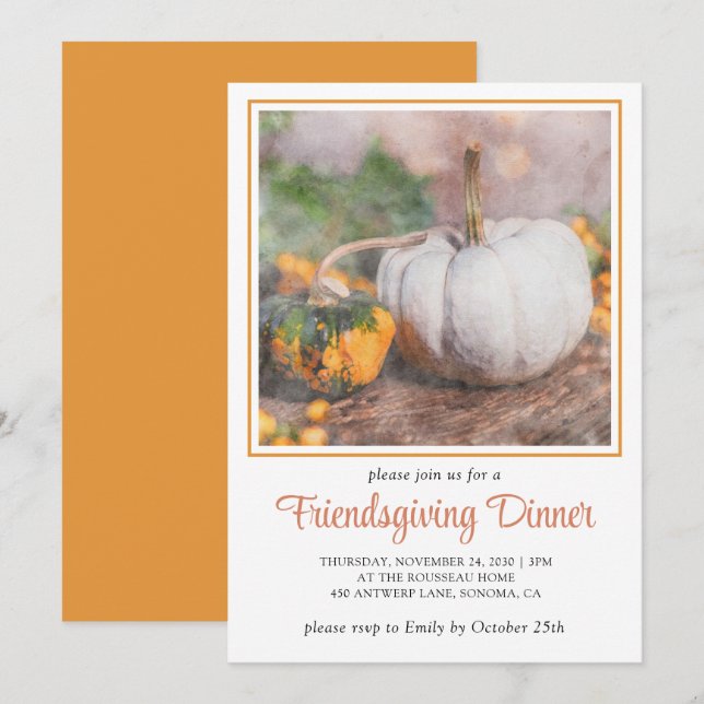 Invitation Dîner Amical (Devant / Derrière)