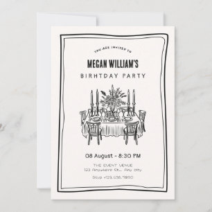Invitation Dîner anniversaire