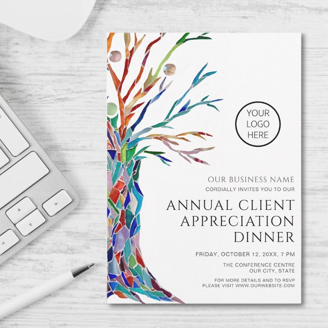 Invitation Dîner annuel de reconnaissance de la clientèle  (Créateur téléchargé)