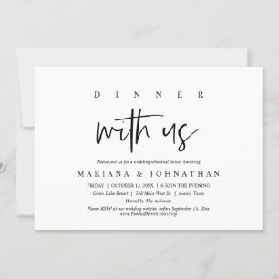 Invitation Dîner Avec Nous, Mariage Rehearsparty