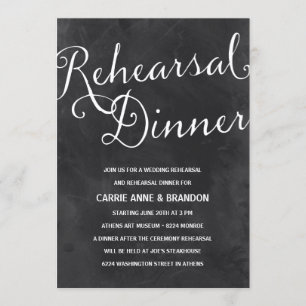 Invitation Dîner chic rustique élégant de répétition du