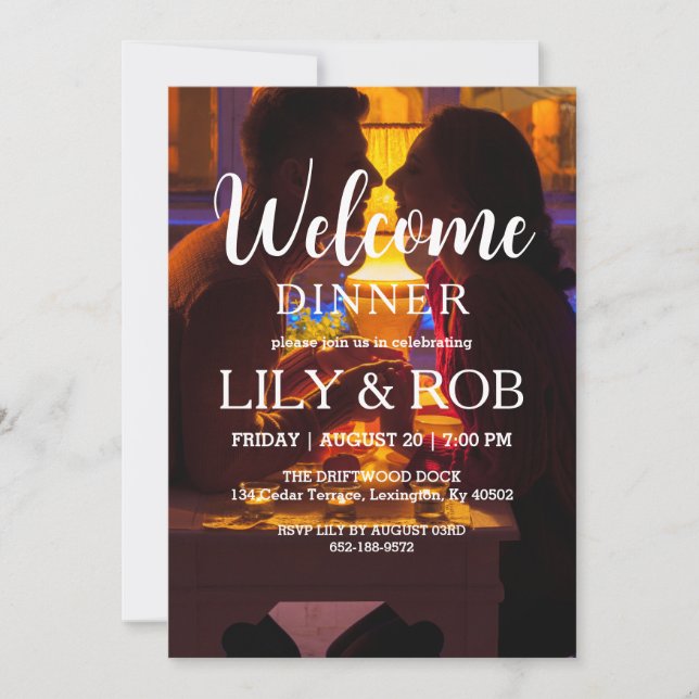 Invitation dîner d'accueil (Devant)