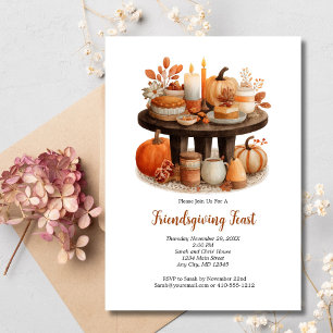 Invitation Dîner d'Action de grâce Friendsgiving Automne