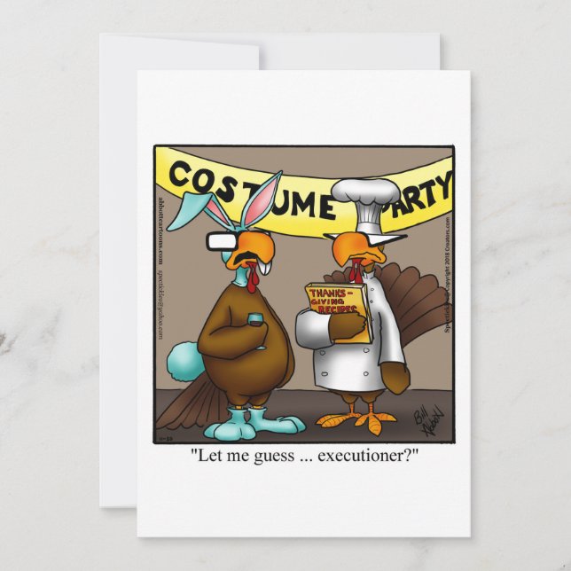 Invitation Dîner d'action de grâces amusant (Devant)