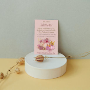 Invitation Dîner d'action de grâces épicé et joli Citrouille 