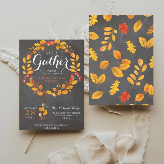 Invitation Dîner d'action de grâces - Tableau de bord (Créateur téléchargé)