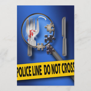 Invitation Dîner d'anniversaire pour le mystère du meurtre