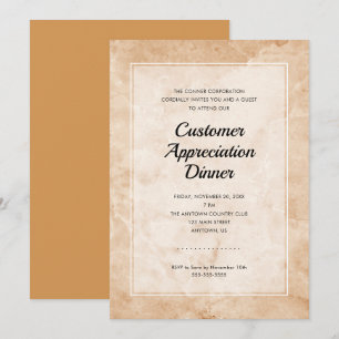 Invitation Dîner d'appréciation de la clientèle d'entreprise