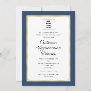 Invitation Dîner d'appréciation du client Logo de l'entrepris