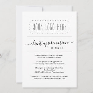 Invitation Dîner d'appréciation simple pour le client - Ajout