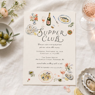 Invitation Dîner de Club de Supper Fantaisiste