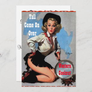 Invitation Dîner de cuisine Western Party