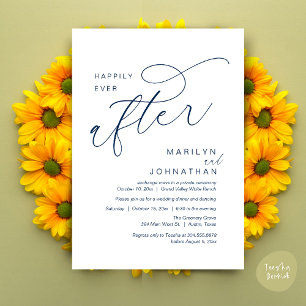 Invitation Dîner de danse de fête de mariage heureux à jamais