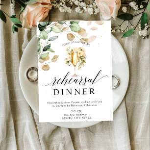 Invitation Dîner de dégustation de vin Eucalyptus Green