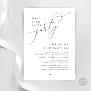 Invitation Dîner de fête de mariage avec danses pour un bonhe