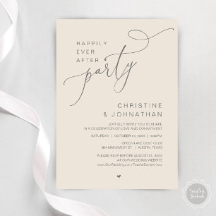 Invitation Dîner de fête de mariage avec danses pour un bonhe